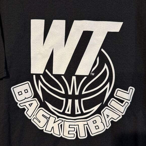 West Texas A&M Basketball T-shirt XL Black Short Sleeve Double Sided Ford WTAMU - Picture 2 of 8